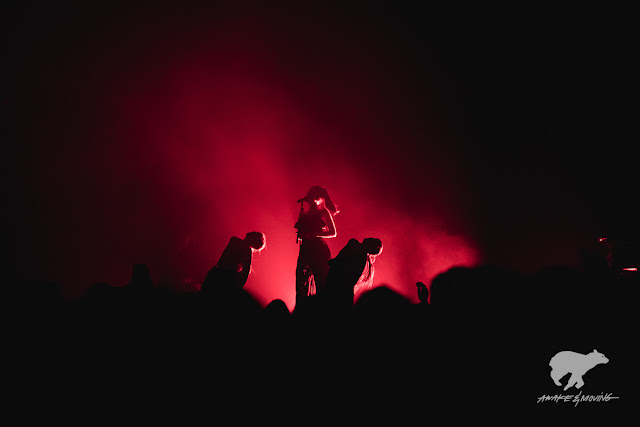 BANKS performs with dancers.