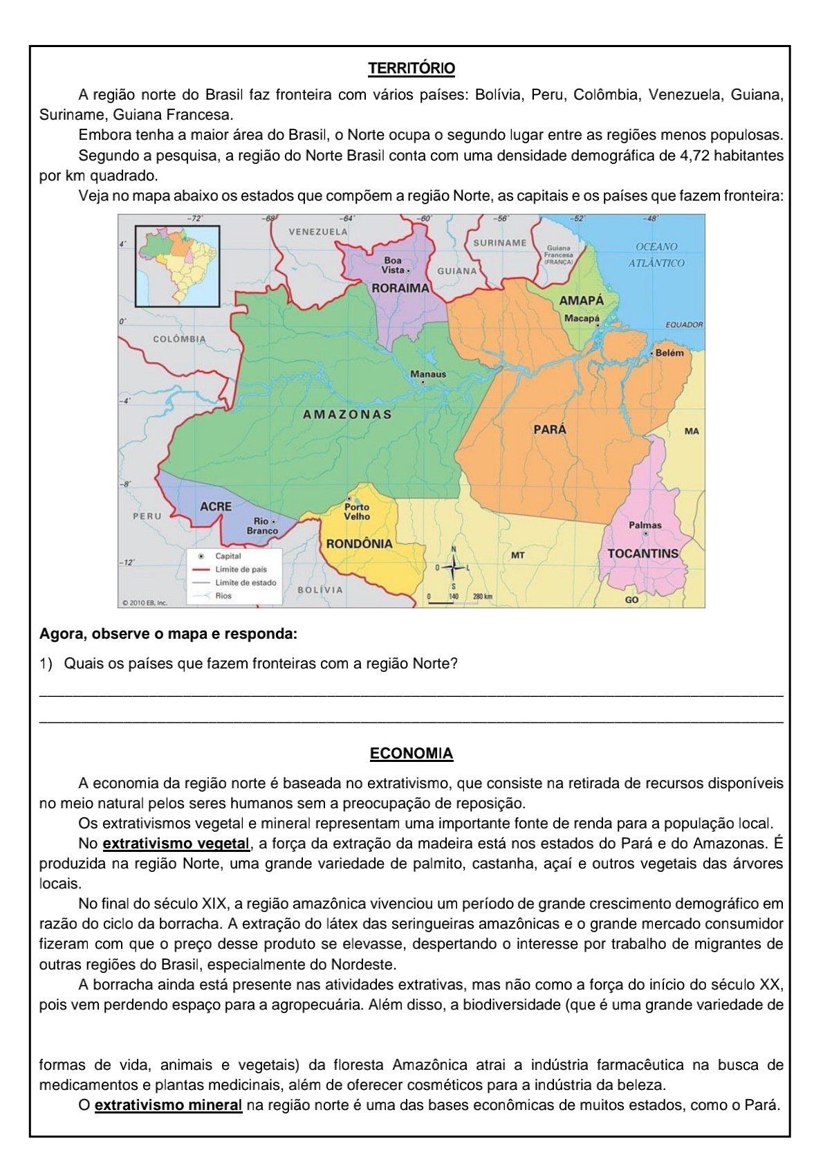 Atividades de Geografia Região Norte Atividades Fácil Atividades de Geografia Região Norte Atividades Fácil