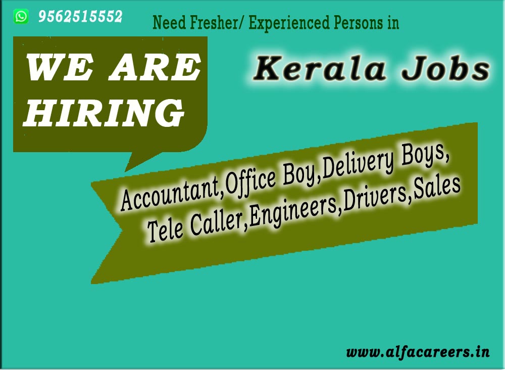 Apply now for Latest Jobs across Kerala
