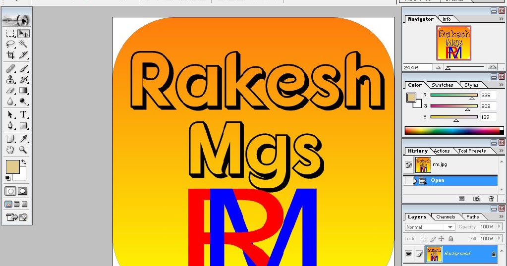 Adobe Photoshop 7.0 Complete Tool English Notes - RakeshMgs