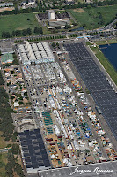 vue aerienne du parc des expositions de Bordeaux Lac à l'occasion de la foire internationale 2012