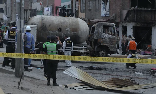 Tragedia en Villa El Salvador, tras explosión de camión de gas