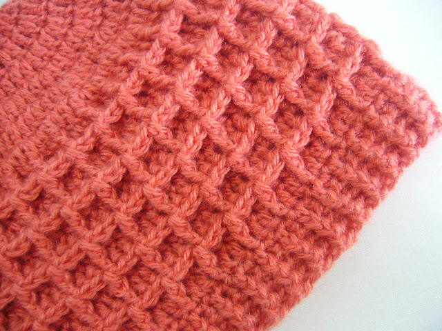 crochet waffle stitch hat pattern