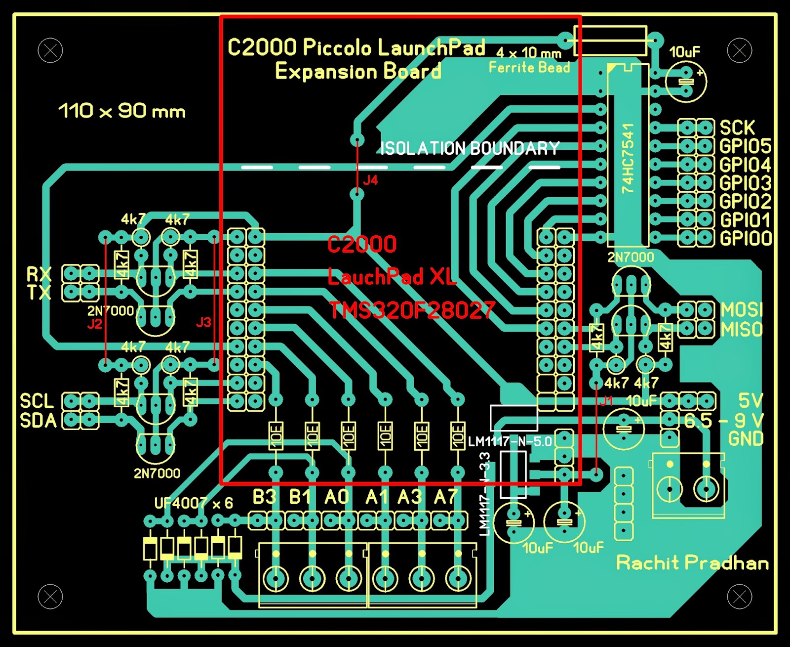 Rachit's Blog: An Expansion Board for TI's C2000 Series Piccolo LaunchPad
