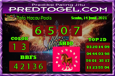 Pred Macau Senin 14 Juni 2021 Pred Togel Toto Macau Terampuh