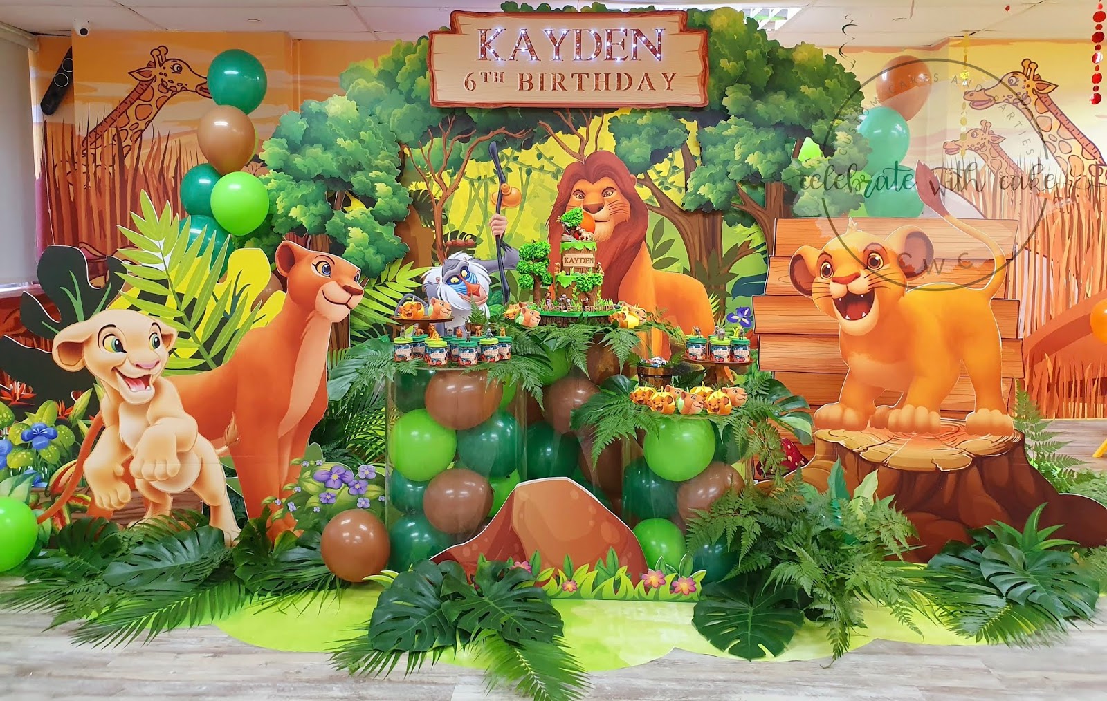 Celebrate with Cake! Lion King themed Medio Package Dessert Table