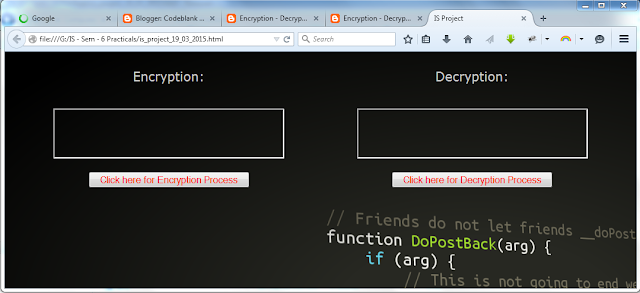 Jaydip Trivedi: Caesar Cipher program in JavaScript with slight ...