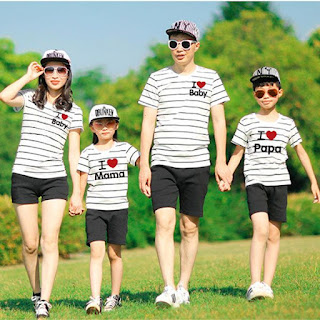 Áo Gia Đình – Kết Nối Tình Yêu Thương Các Thành Viên Trong Gia Đình 1 Áo gia đình có cổ bé tau ngắn cho nam nữ