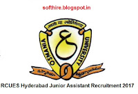 RCUES Hyderabad Junior Assistant Recruitment Notification