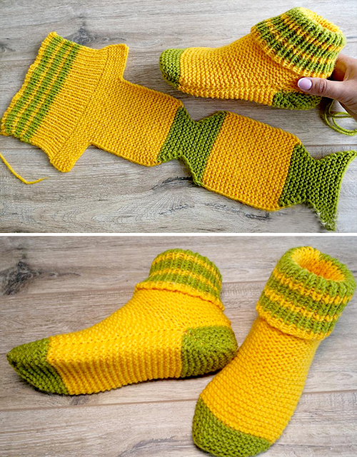 Beautiful Skills - Crochet Knitting Quilting : Two Needle Socks - Free ...