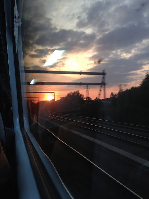 Sunset somewhere between London and Reading