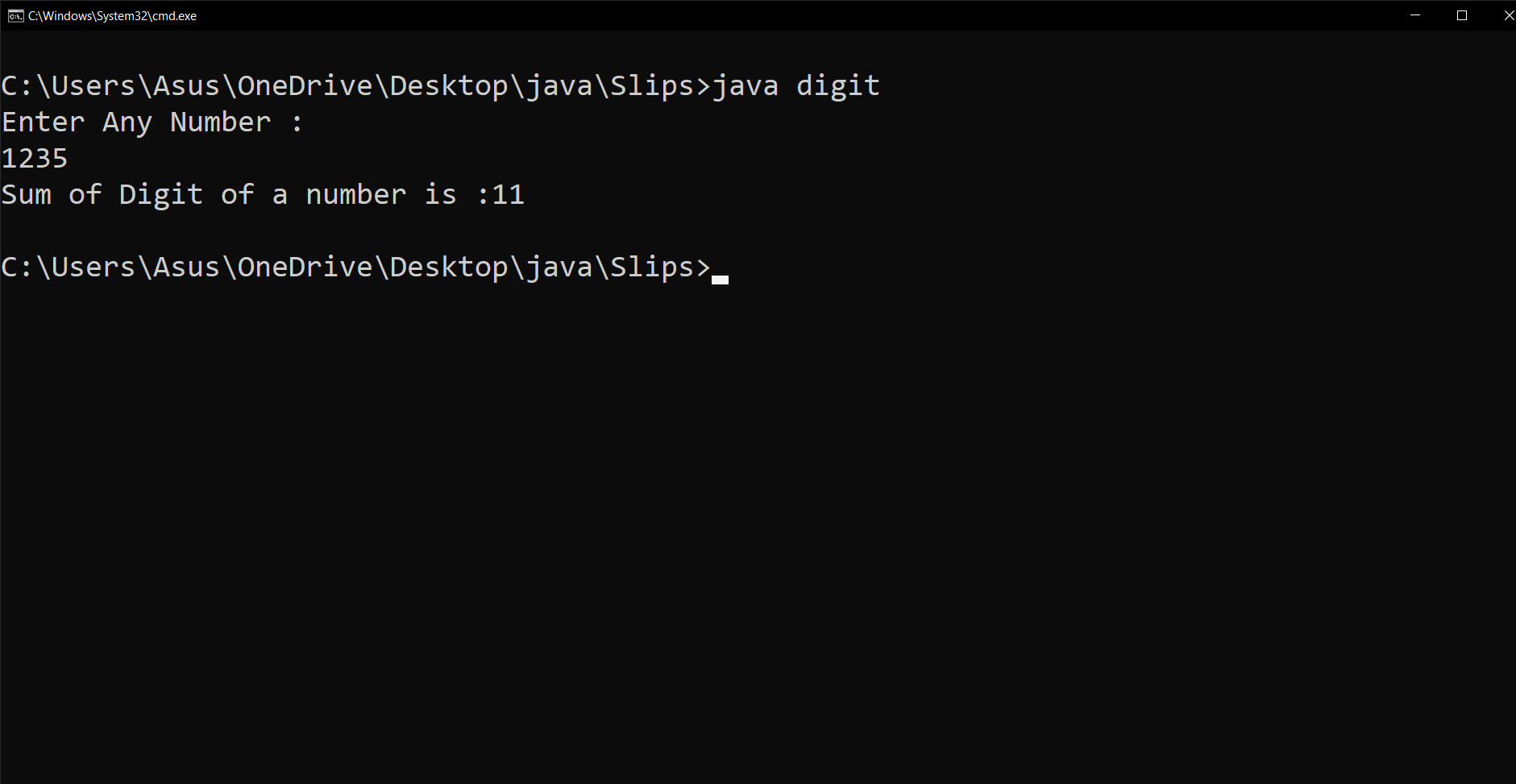 Write a java program to accept a number from user and find its sum of ...