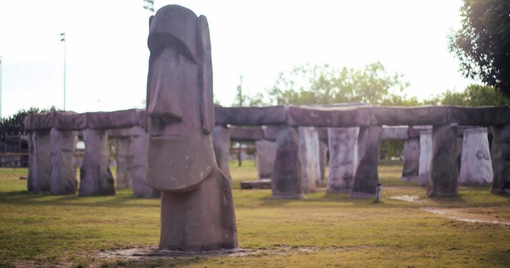 The Stonehenge II and Easter Island Head Replicas in Ingram Things To