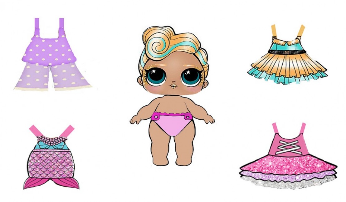 Как нарисовать бумажную куклу лол