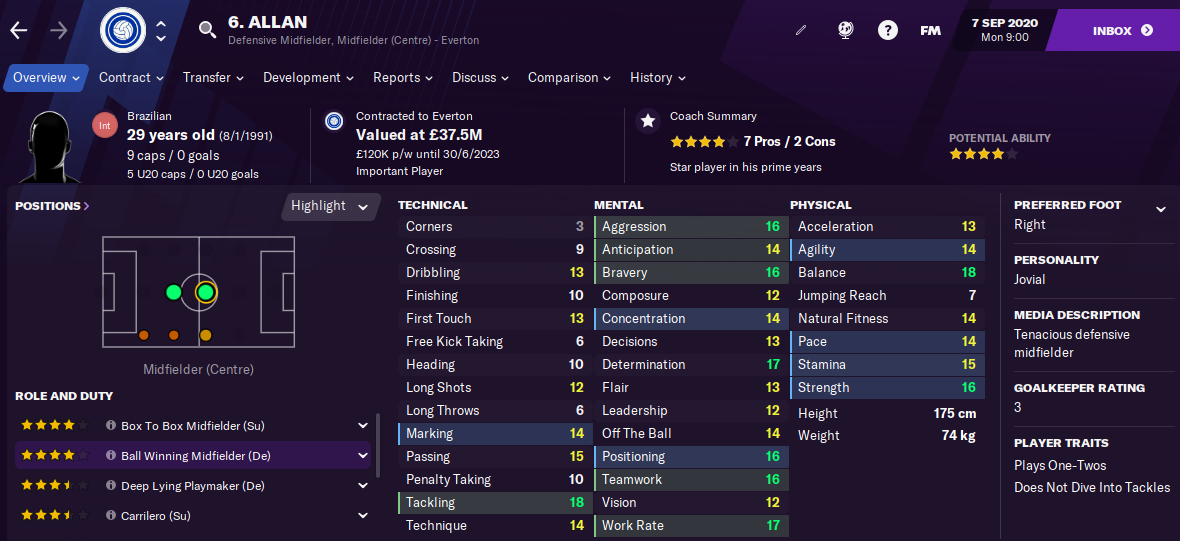 Football Manager 2021 Everton 4231 Tactic Team Guide FM21 FM