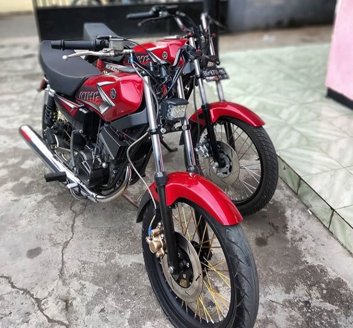 Modifikasi rx king warna merah polos, metalik, ferrari, marun, original