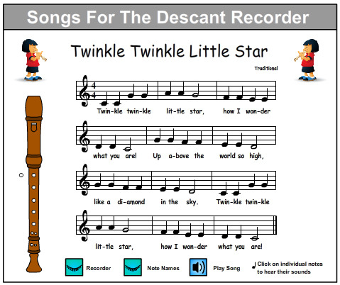 twinkle twinkle little star recorder twinkle twinkle little star recorder