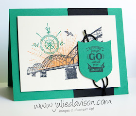 Stampin' Up! Wherever You Go Collage Masculine card for retirement, graduation #stampinup www.juliedavison.com