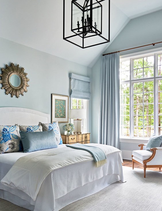16 Ideas para pintar el dormitorio de azul.