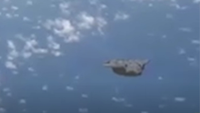 UFO Filmed from the window of a plane over Poland.