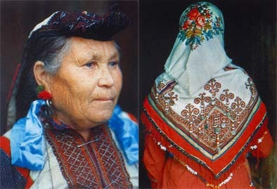 марийский головной убор шарпан.