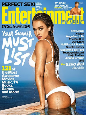 Jessica Alba sexy wet posed in tiny bikini for Entertainment Weekly magazine