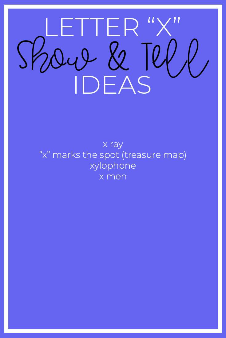 Show And Tell Letter X Thankyou Letter