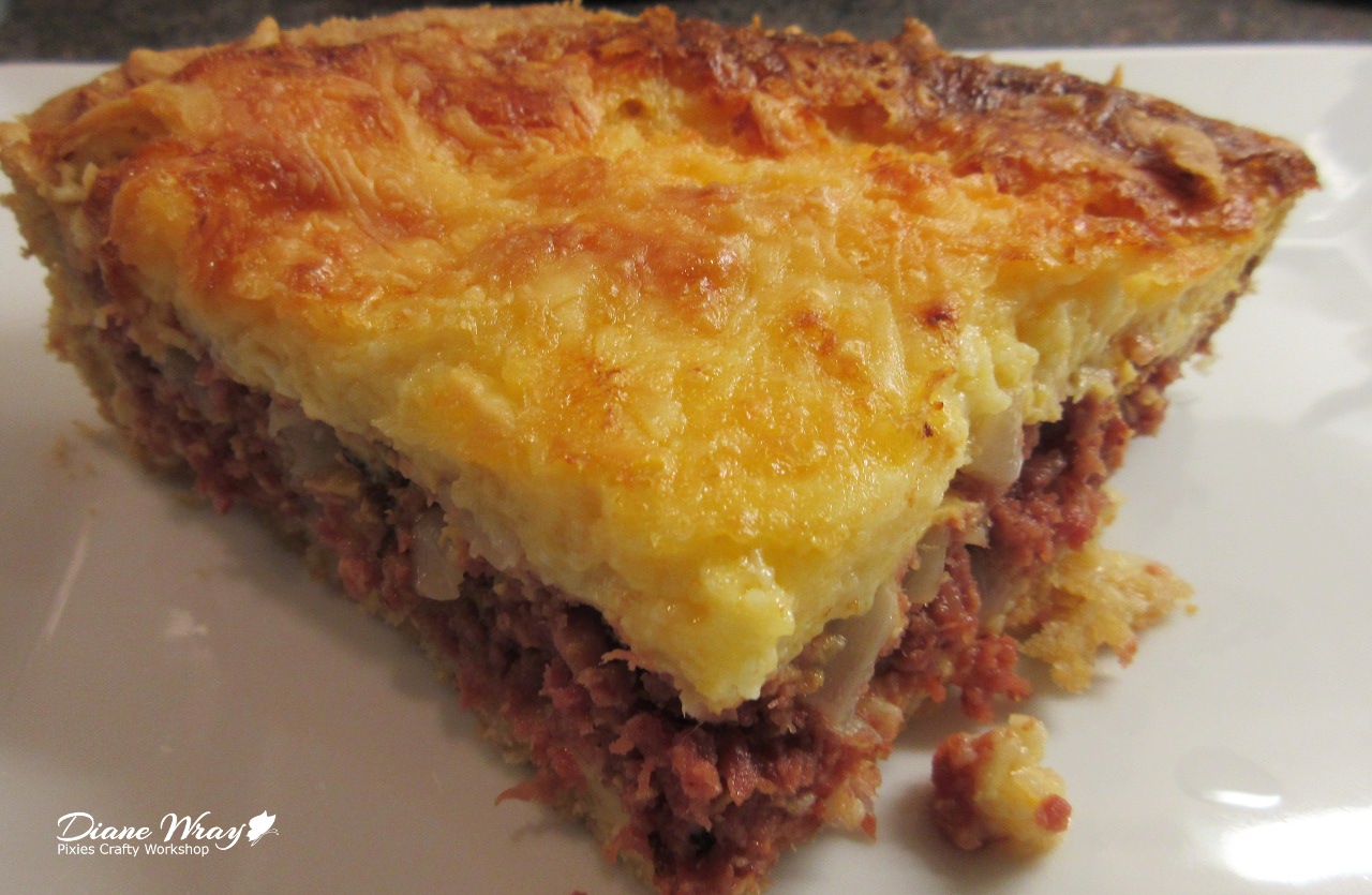 Pixie's Crafty Friday Feast Corned beef, cheese and onion