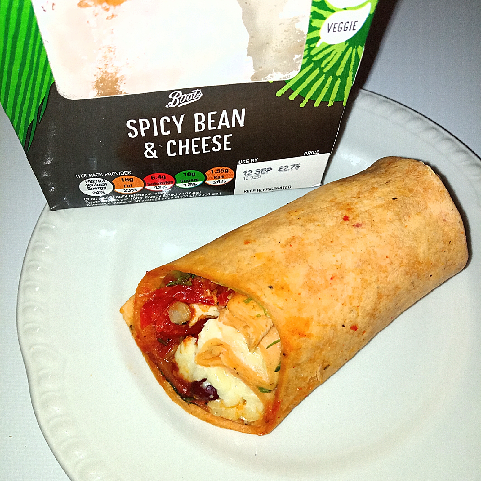 Supersupergirl's Food Reviews Boots Spicy Bean & Cheese Wrap