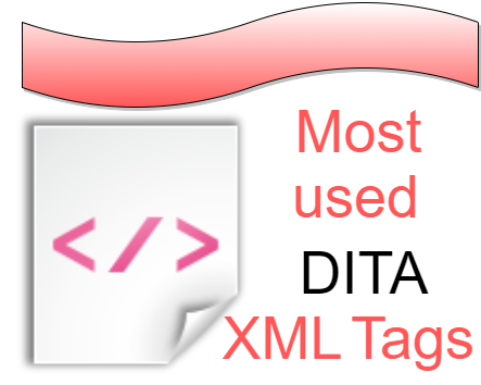 Most used DITA XML tags in software technical writing