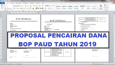 Proposal Pencairan Dana Dak Non Fisik Bop Paud Tahun 2019 2020 Arsip Paud