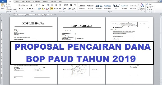 Proposal Pencairan Dana Dak Non Fisik Bop Paud Tahun 2019 2020 Arsip Paud