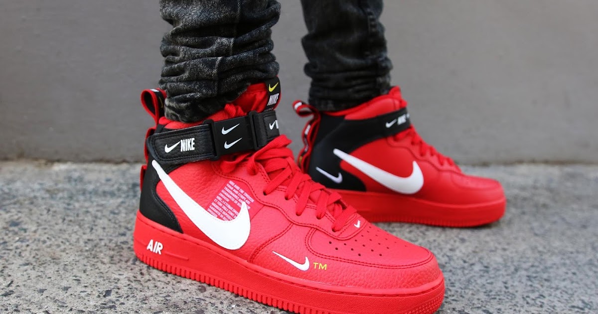 Swag Craze: First Look: Nike Air Force 1 Mid '07 LV8 Utility – Red