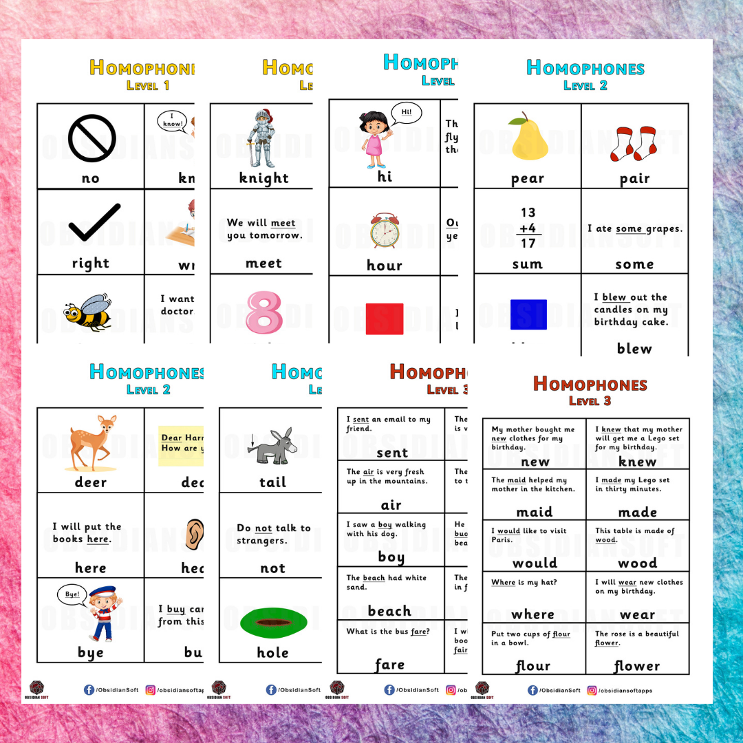 Homophones For Kids Homophones For Kids