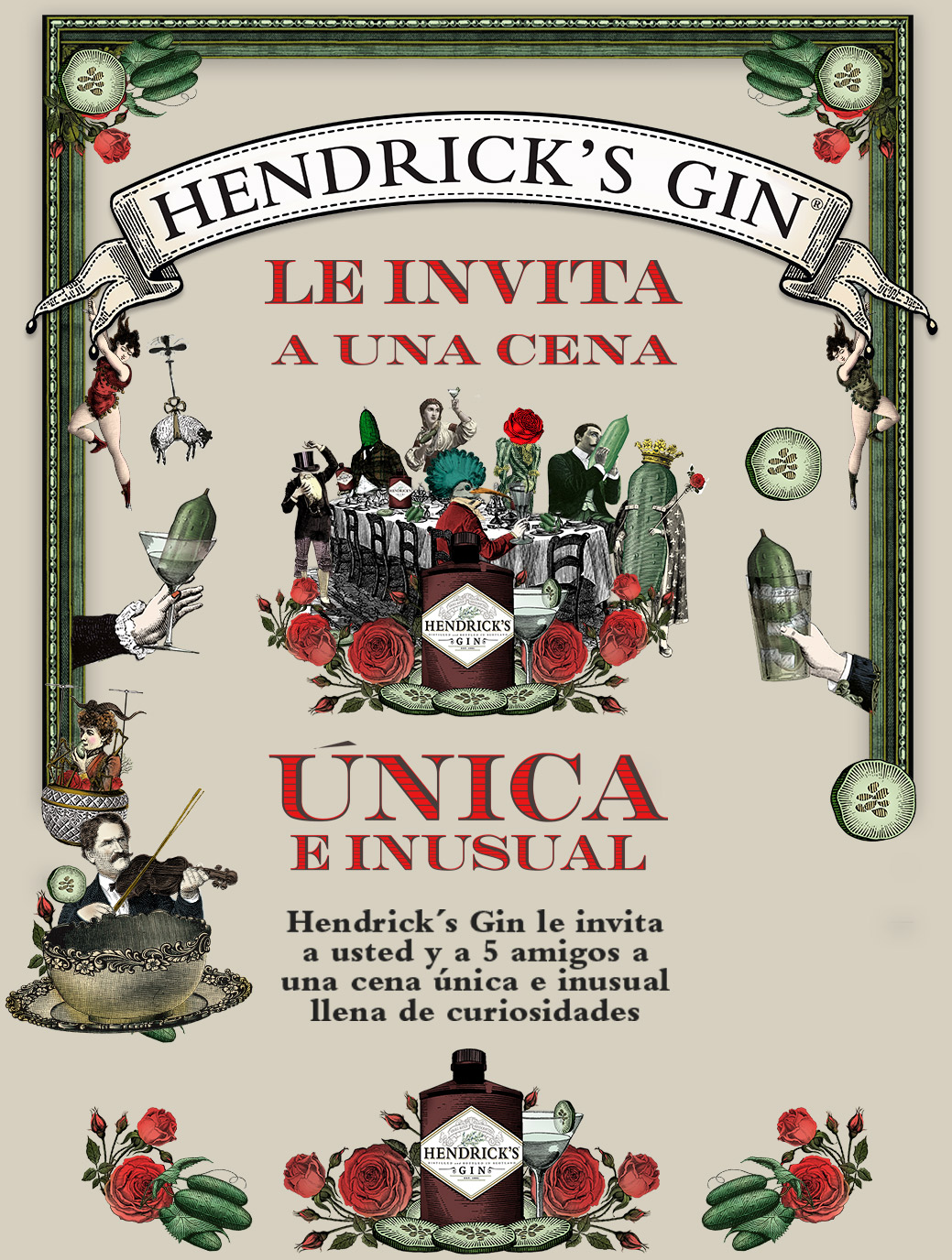 Hendrick's Gin te invita a una cena vadeGratis Diviértete y ahorra