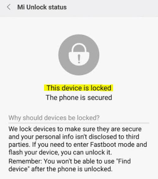 Статус разблокирован. Статус Unlock.