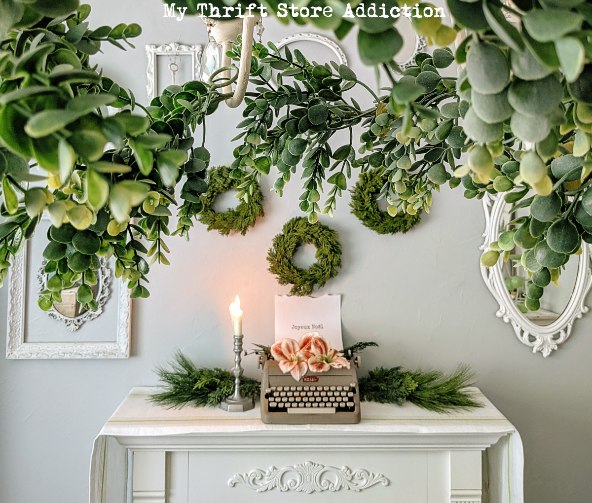 nature inspired Christmas table