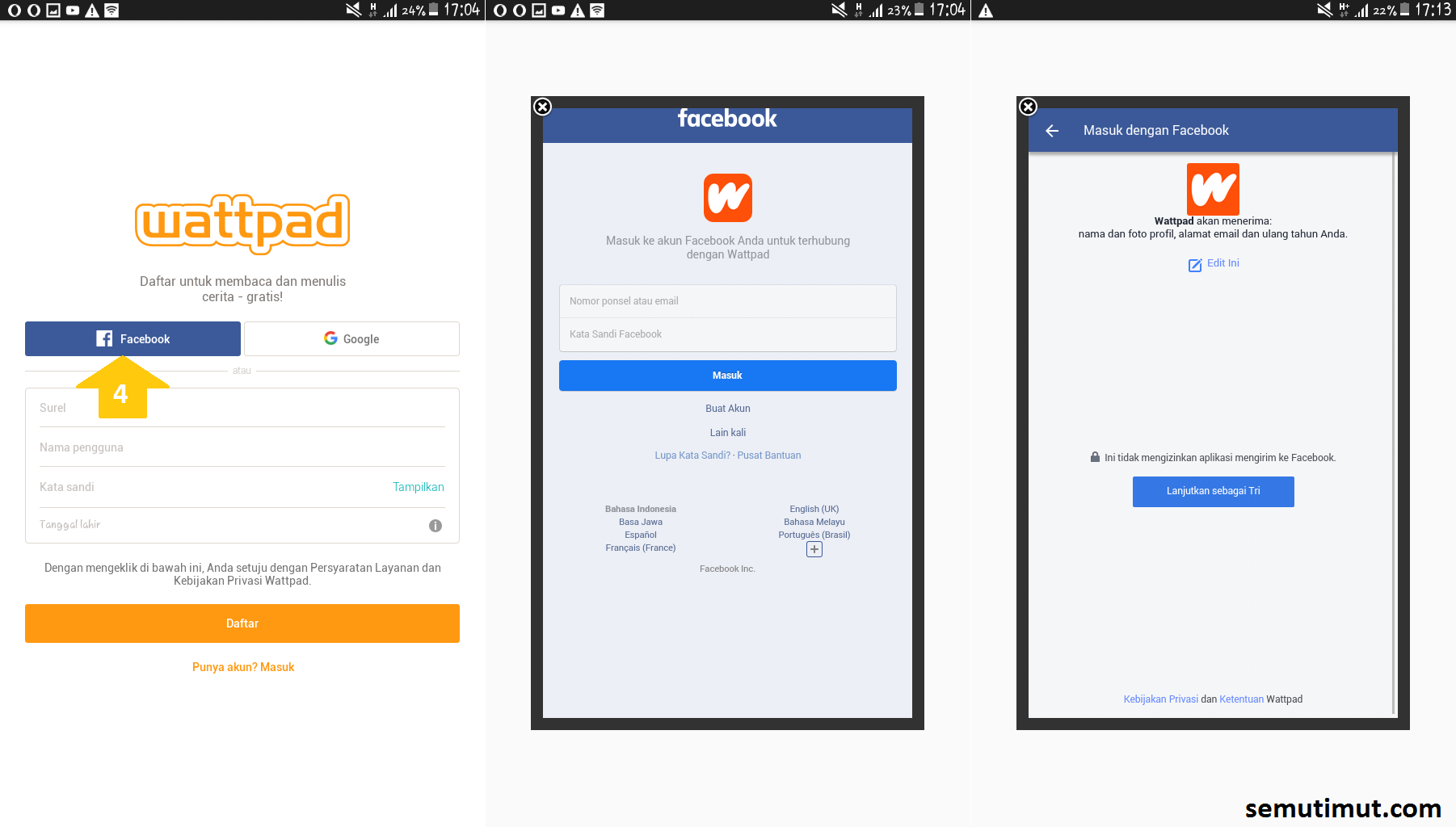 Cara Daftar Wattpad Tanpa Email itu Mudah SemutImut