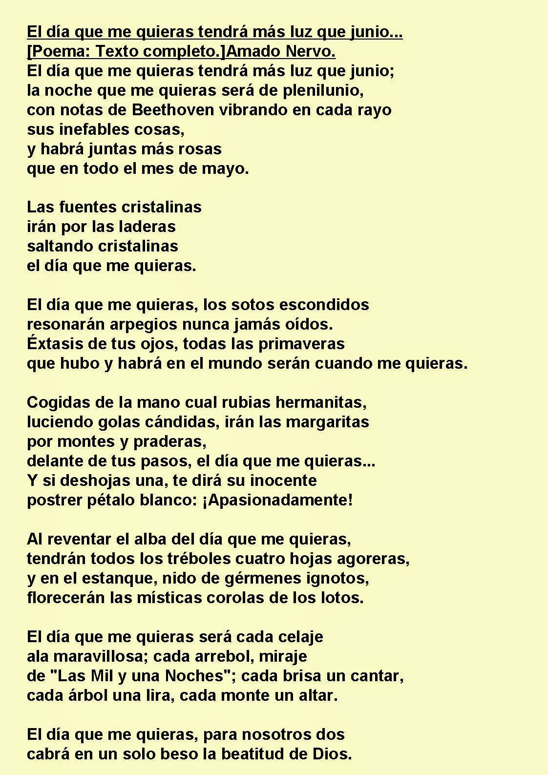 TANGODEVERDAD EL DÍA QUE ME QUIERAS, AMADO NERVO