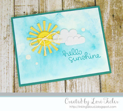 Hello Sunshine card-designed by Lori Tecler/Inking Aloud-stamps and dies from Lawn Fawn
