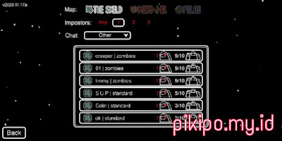 Cara Main Mode Zombie Among Us Skeld.net Server Switcher Android Dan PC