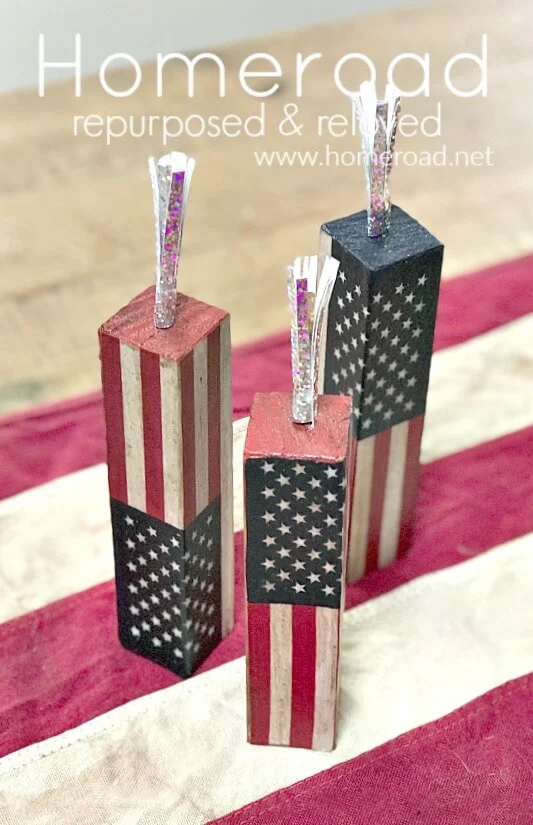 3 decorative firework blocks