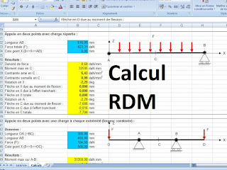 Feuille excel de calcul RDM