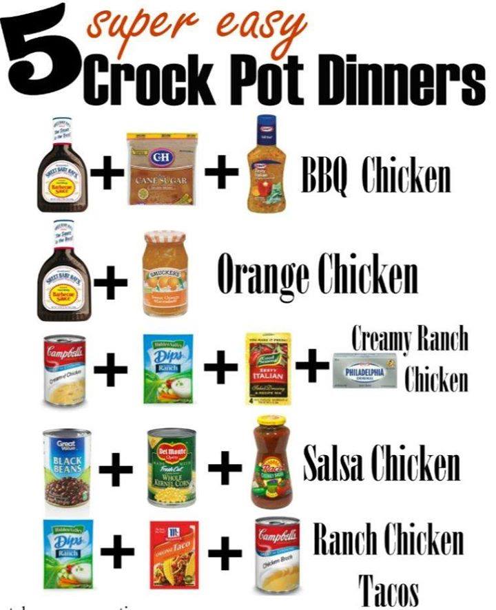 5 Super Easy Crock Pot Dinners