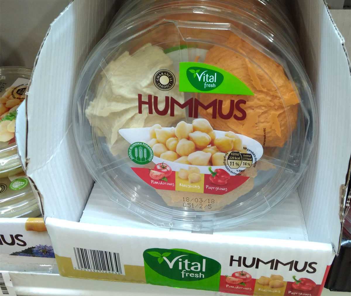 Hummus Trio Vital Fresh Weganskie Zakupy