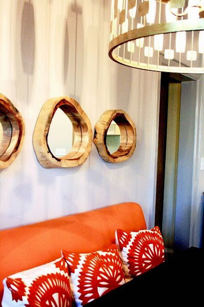 Decorar con troncos de madera