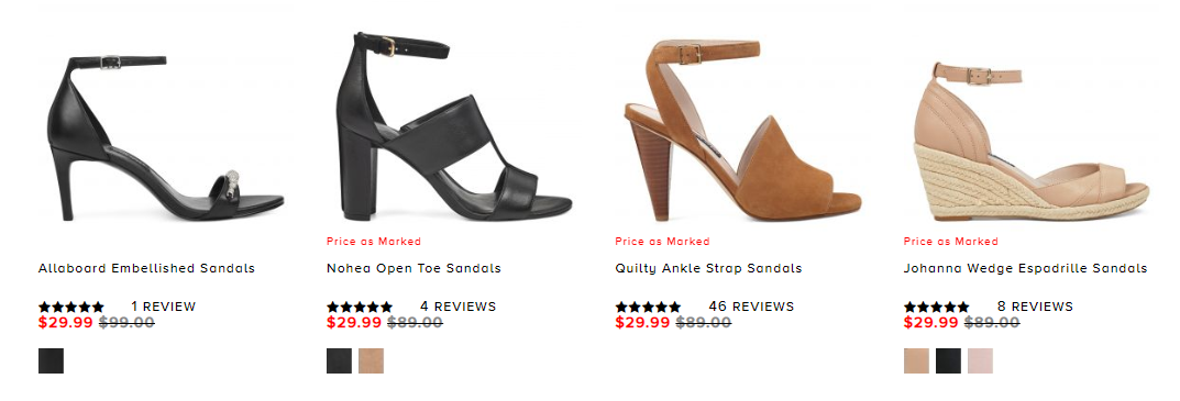 nine west johanna wedge espadrille sandals