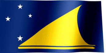The waving flag of Tokelau (Animated GIF)