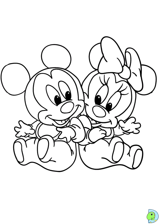 Dinokids - Desenhos para colorir: Desenhos do Mickey e Minnie para colorir