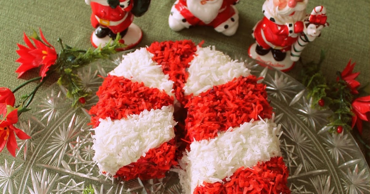 *my house is cuter than yours* Coconut Candy Cane Cake